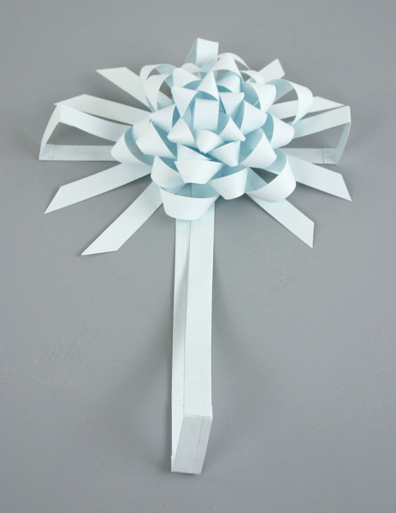 Light Blue Present, 2007, paper, 4 x 10 x 16 inches / 10 x 25
		  x 40 cm