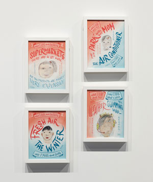 set of four portraits