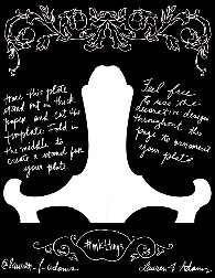 Trace this plate stand out on thick paper and cut the template. Fold in the middle to create a stand for your plate. Feel free to use the decorative design throught this page to ornament your plate. #mkthngs. @lauren_f_adams