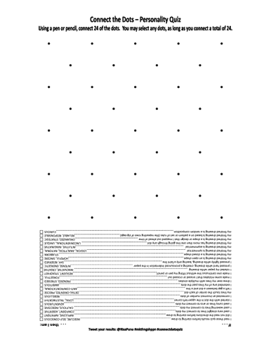 Risa Puno, Connect the Dots—Personality Quiz