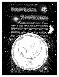 The first organized system of astrology was that of the Babylonians, date between 3-2,000 BCE. It was primarily used as a tool of prognostication, through which the gods presented themselves as celestial symbols. Astronomy was very rudimentary at the time, but as it developed, so too did astrology, which was considered a science, along with medicine, mathematics, and alchemy. In the occidental world, Aristotle's model was accepted as the one true explanation of the structure of the universe. This persisted from the 3rd century BCE until the Copernican, heliocentric system, was endorsed by Thyco Brahe, Johannes Kepler, Galileo Galilei, and finally Isaas Newton. According to Aristotle, the Earth was the center of the world, with each of the planets rotating around carried on concentric spheres, moved by angels, with the outermost sphere containing all the stars of the universe. To make zodiac chart on the back, begin by cutting the circle and the tub, and separating them as see at right. You can label the months and constellations using the chart below. Or make you your own measurements of time and space. When you are finished, pleace the tub on the circle and rotate to learn which stars can be seen in the sky during the time abot which you seek to KNOW. Lauren Marie Taylor 2015 www.utopianrealism.org  #mkthngshppn. Despite their belief that the Earth was not the only body around which others orbit, the astronomers were still baffled by the workings of the stars and were dedicated to understanding their influence in our leves. Brahe, Kepler, and Galilei all practice astrology and the casting of horoscopes, before it finally fell out of favor in Newton's age. In their lifetimes, each made imprtant contributions to the field of astronmy. Brahe proved that comets were not atmospheric phenomenon, but bodies whose paths would have broken through the 'spheres' in the sky. Galilei proved that the moon was an imperfect 'world,' that Jupiter had moons, and that the sun had spots. Kepler's 'laws of planetary motion' proved the elliptical orbits of the planets and the mantehmatical relationships of their paths. It is challenging today to imagine that such important work was being conducted alongside the predicting of auspicious days for weedings and wars. If we held the work of astronomers to today's standards, would we dismiss their findings, considering the lack of scientific evidence backing their other views? How do we continue to justify the practice of astrology? BELIEVE. 