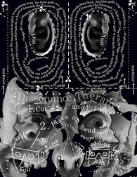 Dissonance Therapy. 1. cut and fold. 2. place on head. 3 have two friends whisper text into both ears simultaneously. Start: On the borderline of the Oriend and Occident it is built, on the mountain-heights overlooking both. No flase gods are worshipped in it—no philosophic, theologic, or anthropomorphic gods. Yea, and the god of the priests and prophets is buried beneath the Fountain, which is the altar of the Temple, and from which flows the eternatl spirit of our Maker, our Maker who blinketh when the Claws are depp in our flesh, and smilth when the Wings spring from our Wounds. Brian Zegeer 2015 #mkthngshppn