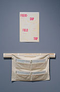 Elizabeth Travelslight and Christine Wong Yap, <em>Friendship Field Trip</em>, three-color letterpress print. Top: map/poster on the reverse side of activities. Bottom: Activity in four parts on takeaway pads in printed and sewn canvas pouch, 6 x 9 inches / 15.2 x 22.8 inches each (prints).