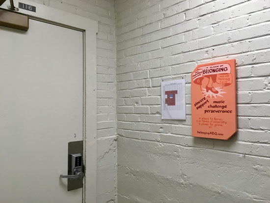 A Place of Belonging #6, we all belong here. sincere support, music, challenge, perserverance, a place to focus; and in times of adversity, a place to grow. ZM. BelongingABQ.com