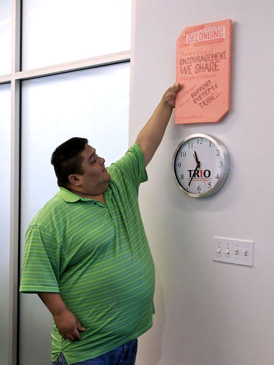 A Place of Belonging #12. TRIO. We all belong here. This is a place of encouragement. We share triumphs and failures. People here are my support system & tribe. MS. BelongingABQ.com