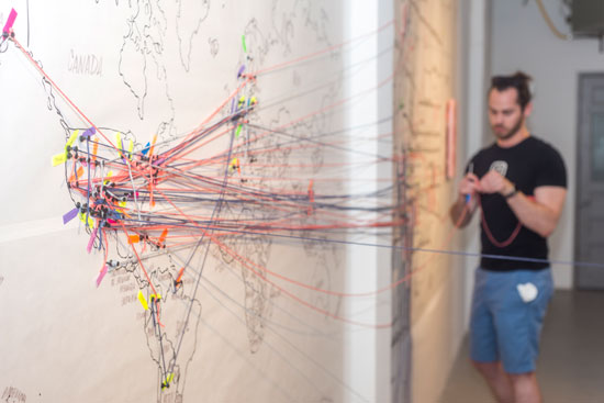 a participant mapping their journey