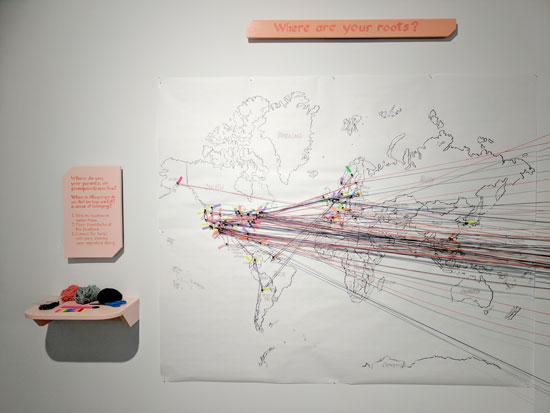 a participant mapping their journey