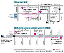 map of locations in Chinatown & Mission District